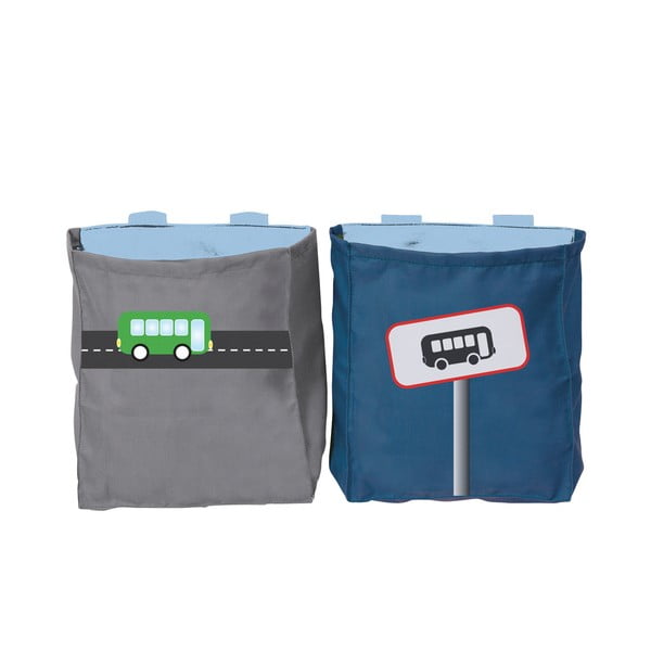 Комплект от 2 чанти за окачване за детско легло Carwash & Traffic - Manis-h