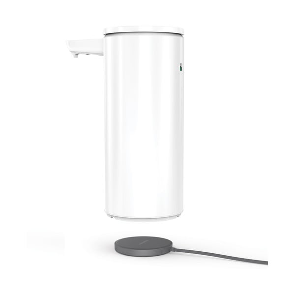 Бял автоматичен метален диспенсер за сапун 414 ml – simplehuman-image-4