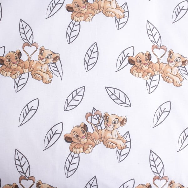 Светложълто памучно детско спално бельо 100x135 cm Lion King "Best Friends" – Jerry Fabrics-image-4