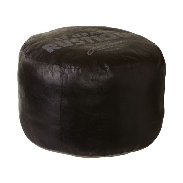 Kožený puf Texas Black-image-1
