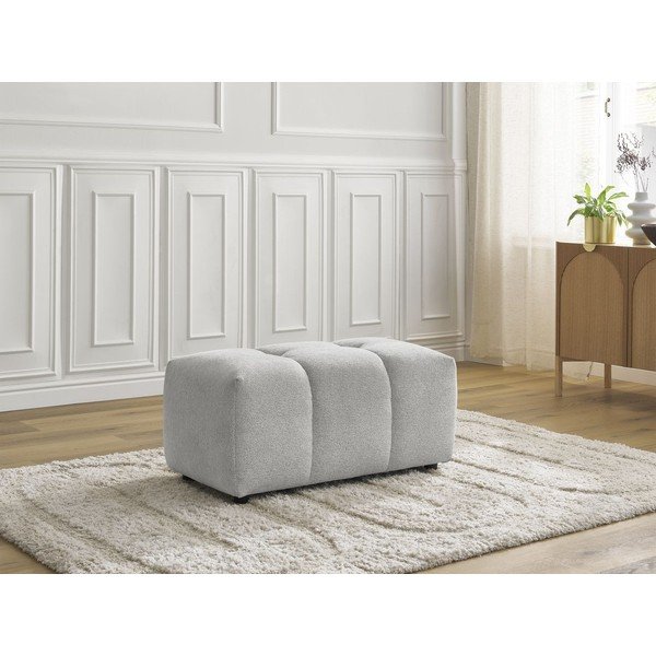 Светлосива шенилова табуретка Roxelane – Bobochic Paris-image-1