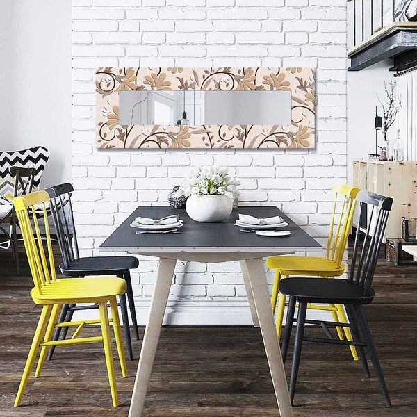 Стенно огледало с дървена рамка 40x120 cm - Wallity-image-2