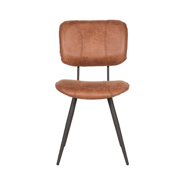 Кафяви кожени трапезни столове в комплект от 2 броя Fos - LABEL51-image-2