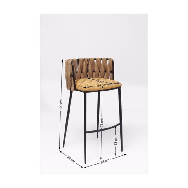 Комплект от 2 жълти бар столове Cheerio - Kare Design-image-4