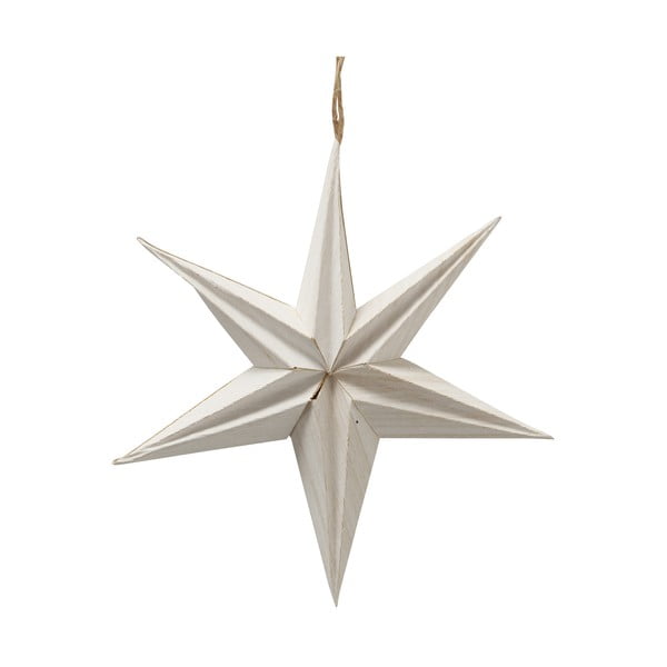 Бяла коледна хартиена украса за окачване във формата на звезда , ø 20 см Kassia - Boltze