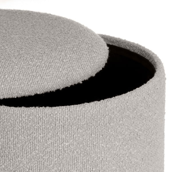 Светлосиви табуретки в комплект 2 бр. от прежда с примки от букле – Casa Selección-image-1