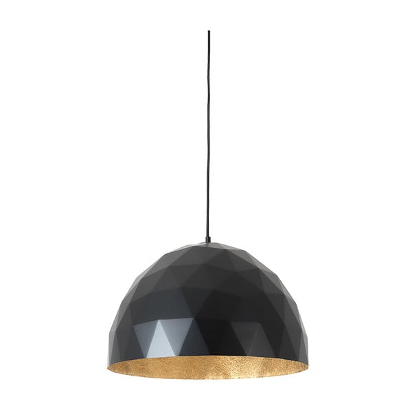 Черна висяща лампа със златни детайли Custom Form Leonard, ø 50 cm - CustomForm