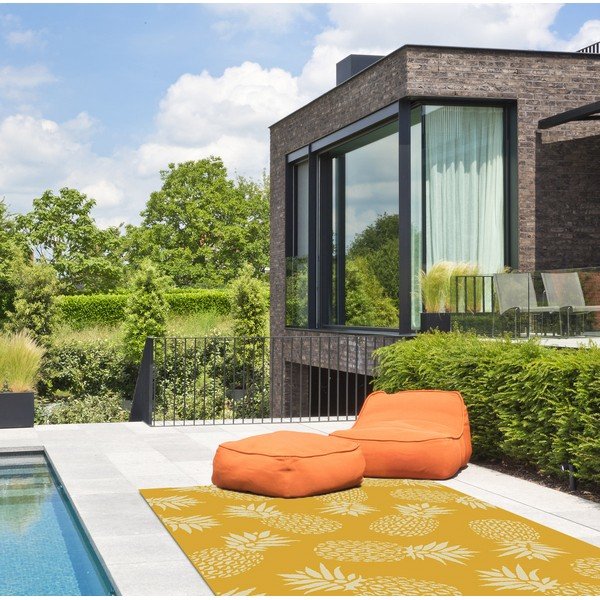 Жълт килим за открито , 160 x 230 cm Ananas - Floorita-image-1