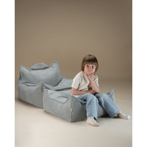 Детски пуф от рипсено кадифе в цвят мента Chair – Wigiwama-image-2