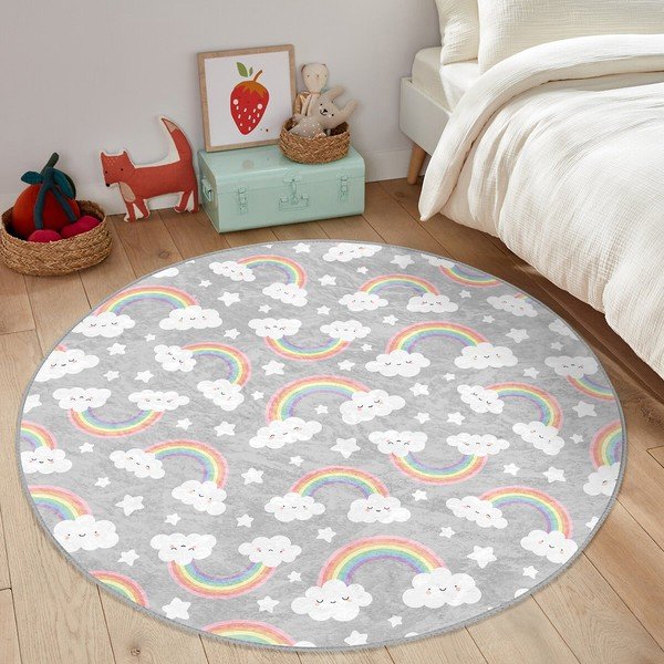 Сив детски килим ø 120 cm Comfort - Mila Home-image-2