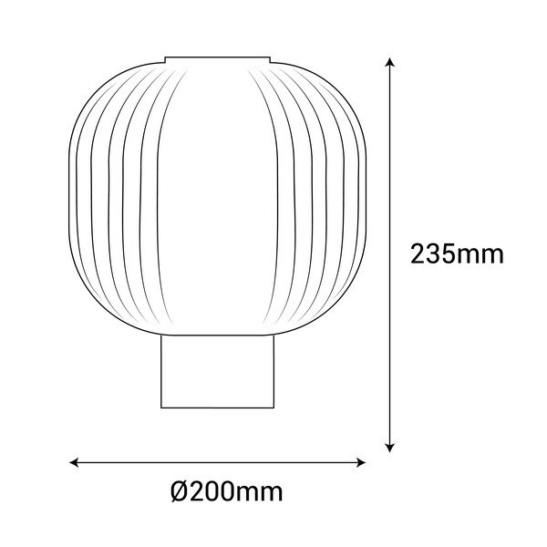 Черна настолна лампа , височина 23,5 cm Garbo - SULION-image-3