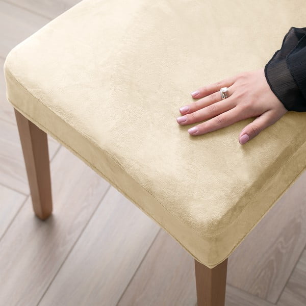 Бежови ластични покривала за стол в комплект от 4 бр. 48 cm Sento – Restilo-image-1