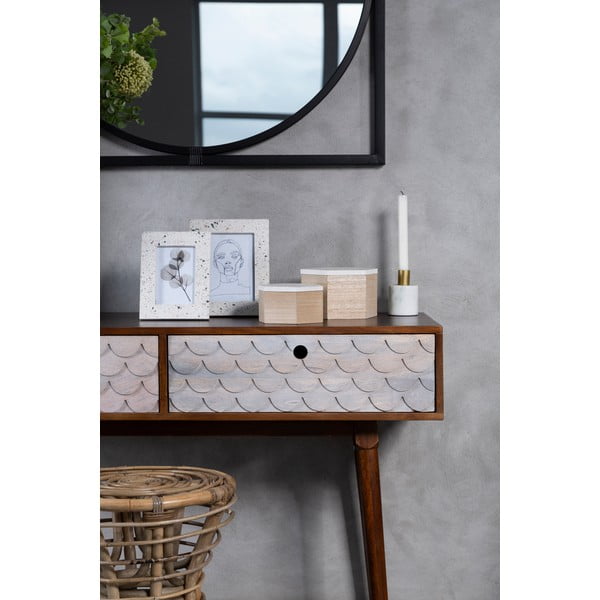 Кремава дървена рамка 19x24 cm Mimo - Premier Housewares-image-1