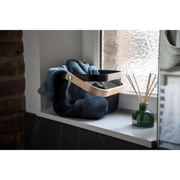 Черен органайзер за баня с бамбукова дръжка Bambusa - Wenko-image-4