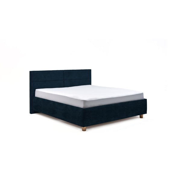 Тъмно синьо двойно легло с място за съхранение , 160 x 200 cm Grace - ProSpánek
