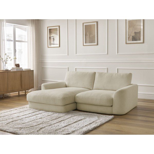 Бежов ъглов диван от букле (ляв ъгъл) Leonore – Bobochic Paris-image-4