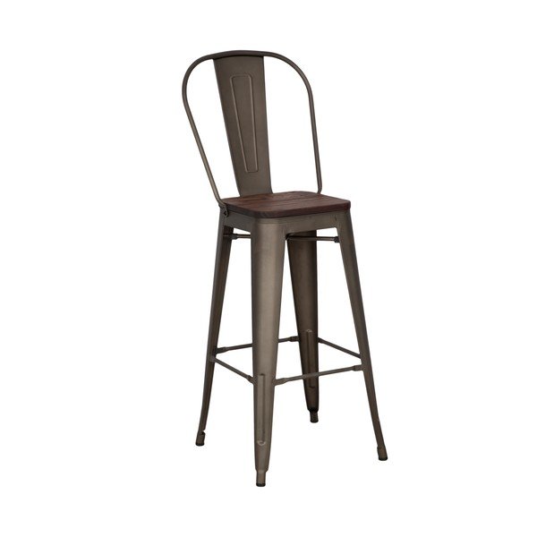 Sada 2 černých barových židlí Mauro Ferretti Detroit, výška 115 cm-image-1