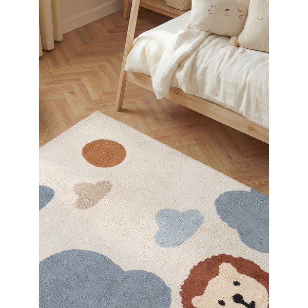 Кремав памучен детски килим подходящ за пране/ръчно изработен 140x200 cm Snuggle Lionel – Hanse Home-image-3