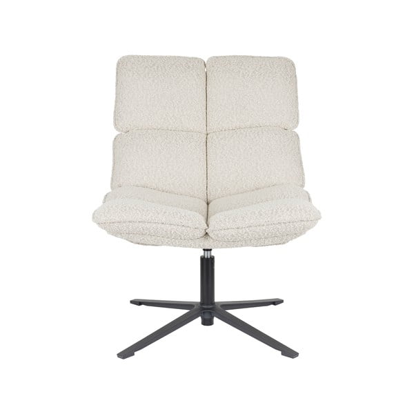 Кремаво въртящо се кресло от букле Bros – White Label-image-2