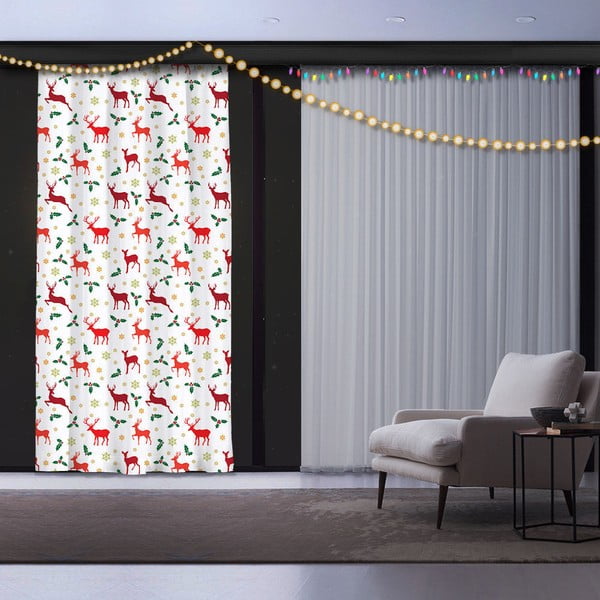 Коледна завеса Christmas Reinderrs, 140 x 260 cm - Unknown