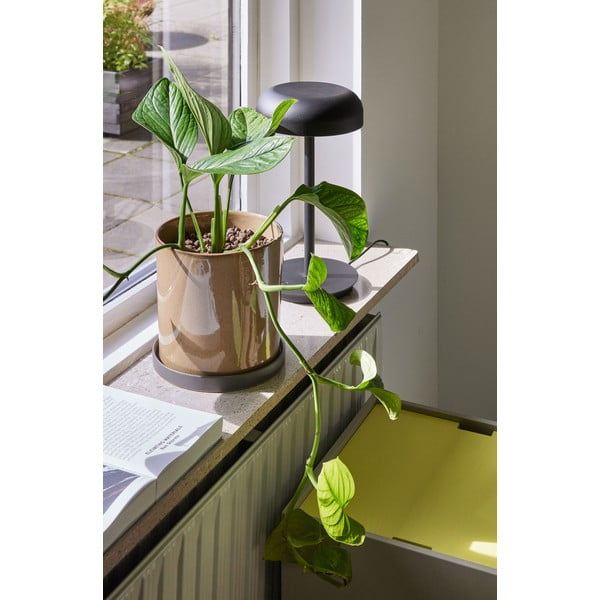 Черна LED затъмняваща се настолна лампа (височина 37 cm) Velo – Hübsch-image-1