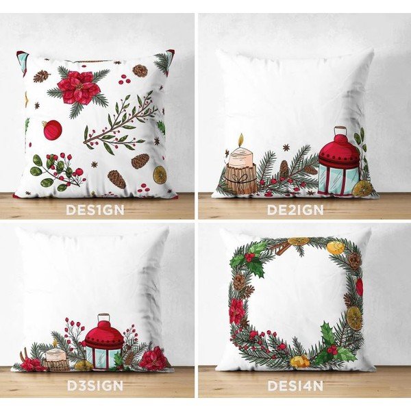 Калъфки за възглавници в комплект 4 бр. с коледни мотиви 43x43 cm Merry Christmas – Mila Home-image-1