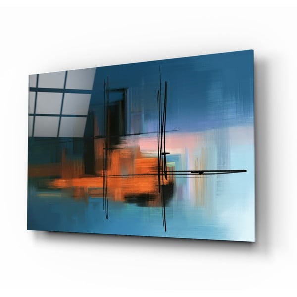 Картина върху стъкло , 110 x 70 cm Abstract Silhouette - Insigne