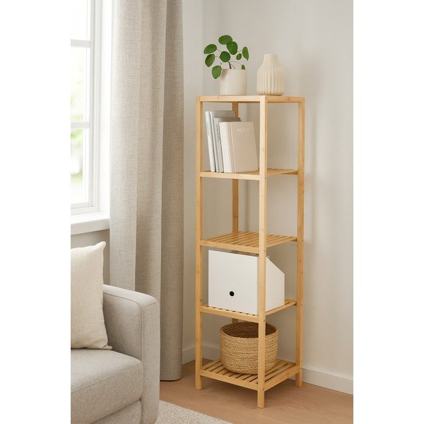 Бамбуков рафт за баня в естествен цвят 37x140 cm Skaren – Bonami Essentials-image-4