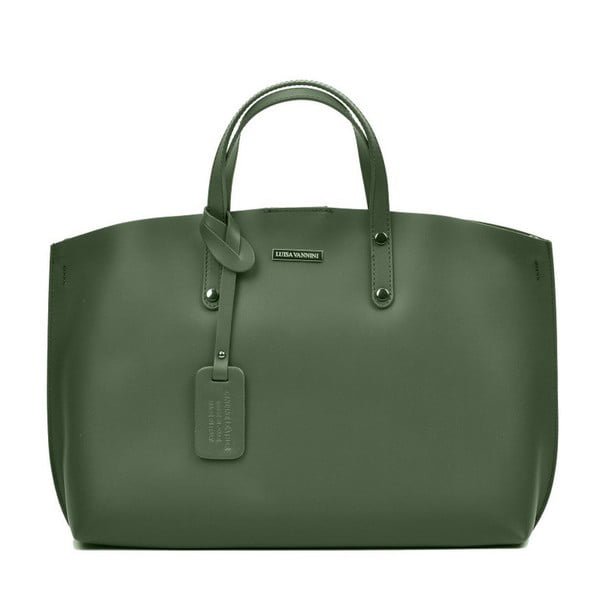 Зелена кожена чанта Veronica - Luisa Vannini
