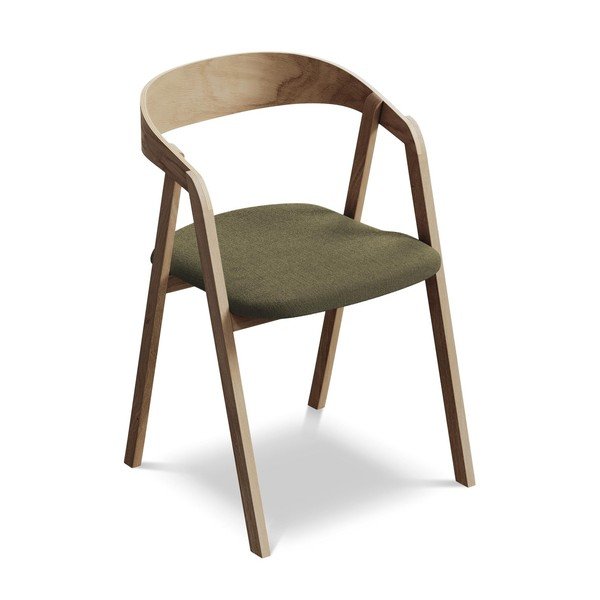 Зелен трапезен стол от масивна дървесина Erika – Makamii