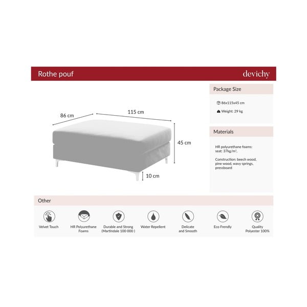 Тъмно синьо кадифено канапе Devichy Rothe - devichy-image-4