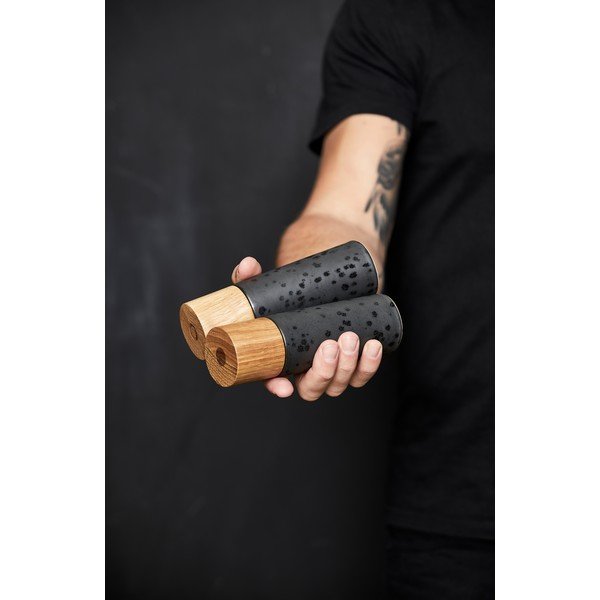 Черен керамичен комплект мелнички за сол и пипер 2 бр. Gastro Black – Bitz-image-1