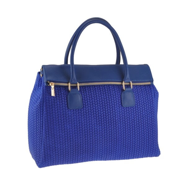 Modrá kožená kabelka Florence Bags Kuma
