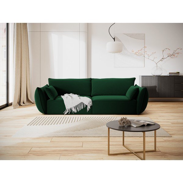 Тъмнозелен кадифен диван 208 cm Vanda – Mazzini Sofas-image-1