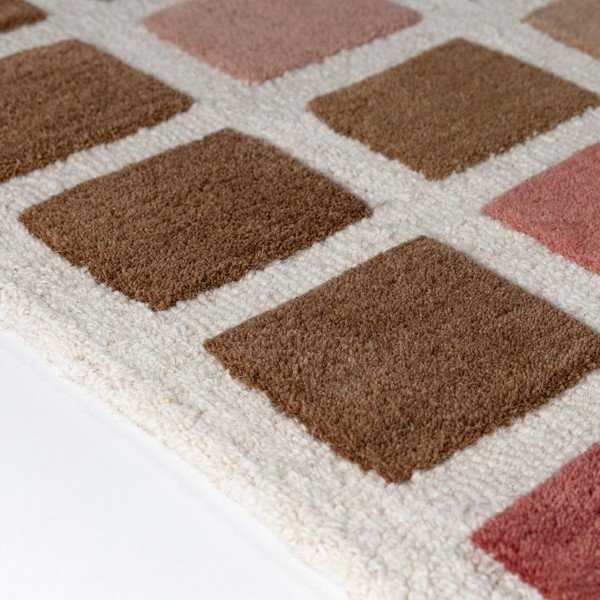 Розов ръчно изработен вълнен килим 140x200 cm Renga Wool – Flair Rugs-image-3