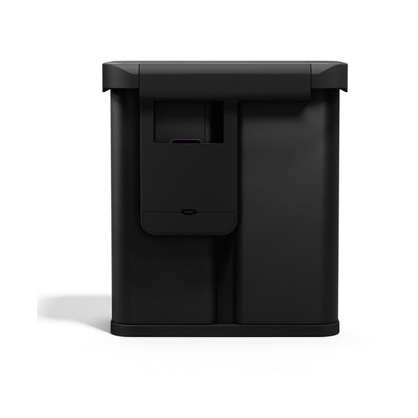 Черно стоманено кошче за боклук 34+24 l за рециклиране/безконтактно Dual Sensor – simplehuman-image-3