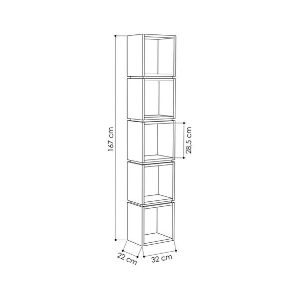 Бяла етажерка за книги Multi White - Decortie-image-2