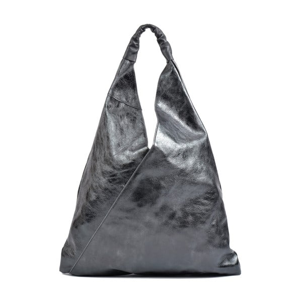 Черна кожена чанта Arya - Isabella Rhea