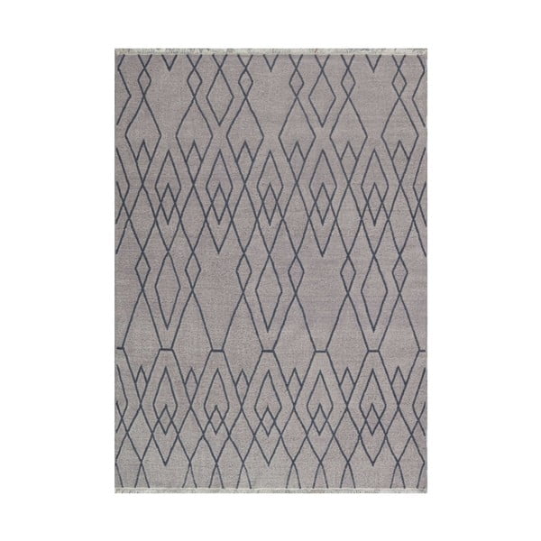 Modrohnědý vlněný koberec Linie Design Omo, 140  x  200 cm