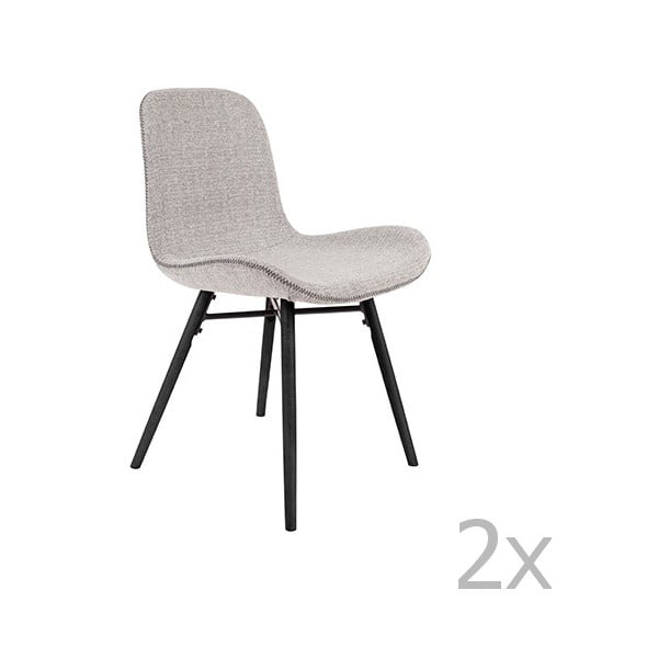 Комплект от 2 сиви стола Lester - White Label