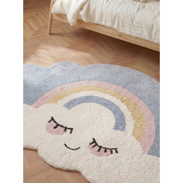 Кремав памучен детски килим подходящ за пране/ръчно изработен 140x200 cm Snuggle Nappi – Hanse Home-image-2