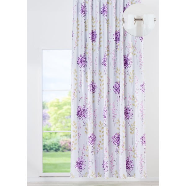 Бяло-лилава завеса 140x260 cm Tahiti – Mendola Fabrics