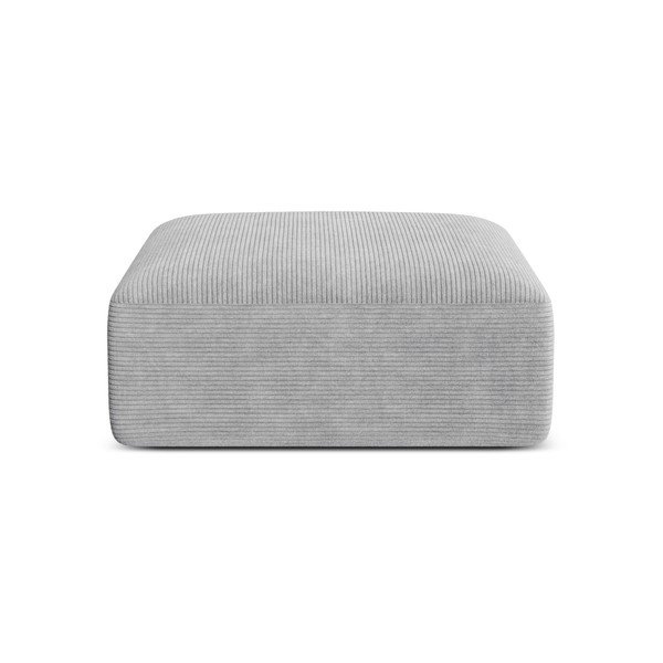 Светлосива табуретка  от рипсено кадифе Campi – Cosmopolitan Design-image-1