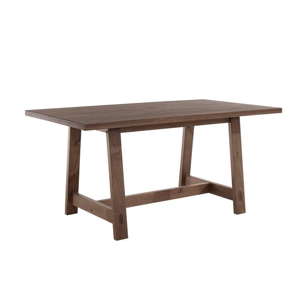 Кафява трапезна маса от масивен бор 90x160 cm Derby – Støraa-image-1
