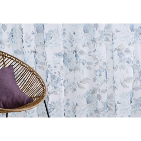 Бяло-синя завеса 300x260 cm Elsa - Mendola Fabrics-image-2