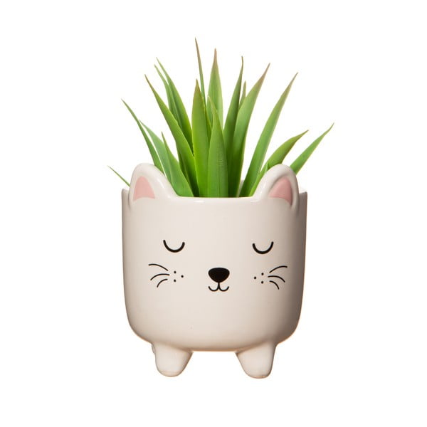 Каменна саксия за цветя ø 7,5 cm Cat – Sass & Belle-image-1