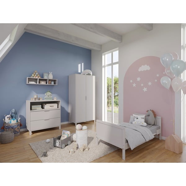 Кремав детски скрин с маса за преповиване 89x102x77 cm Alkmaar – Germania-image-1