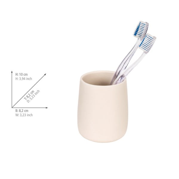 Кремава керамична чаша за четки за зъби Margo – Allstar-image-1
