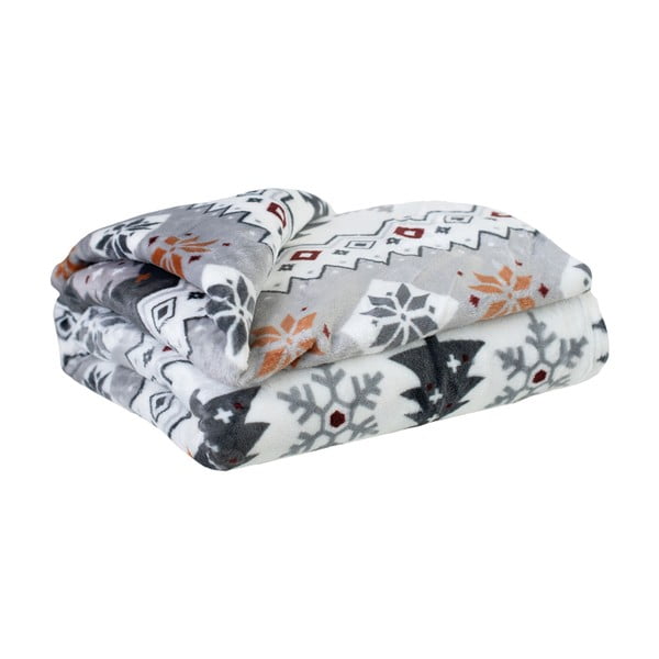 Одеяло с коледен мотив от микроплюш 150x200 cm Magic Flake - My Home-image-1