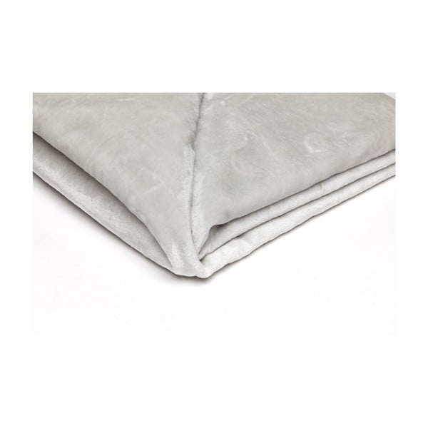 Светлосиво одеяло от микроплюш, 150 x 200 cm - My House-image-1